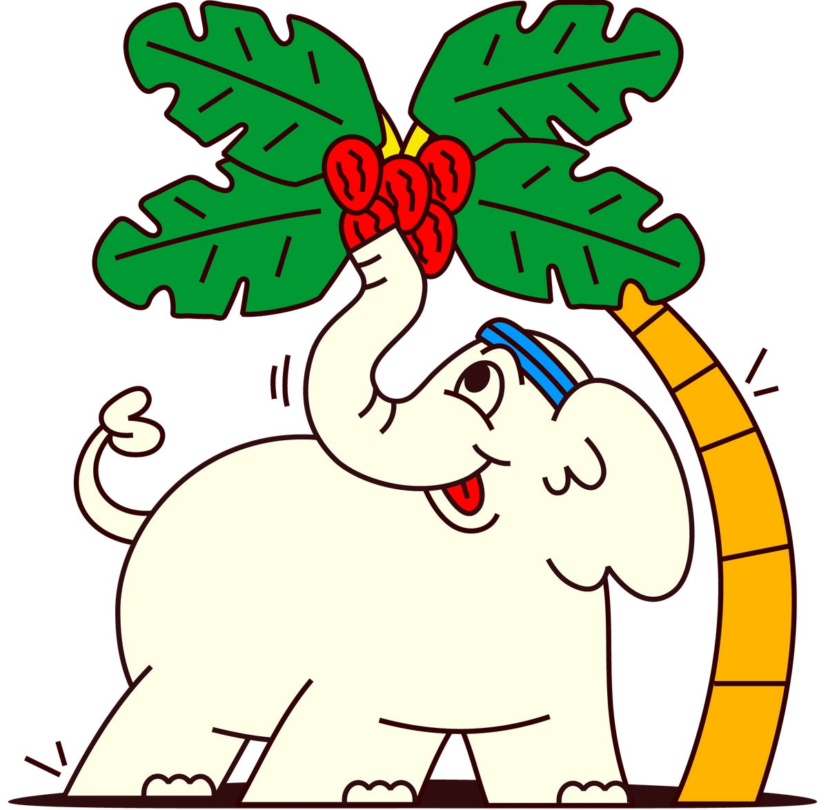 Kailo the elephant illustration with a bowl of ingredients